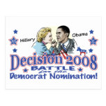 Hillary vs. Obama Postcard 