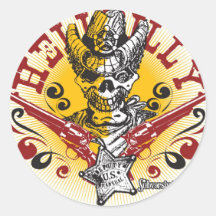 HillBilly_Skull_01 Sticker