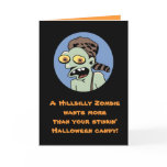 Hillbilly Zombie Halloween Card