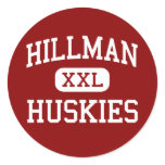 Hillman - Huskies - Middle - Youngstown Ohio Round Stickers