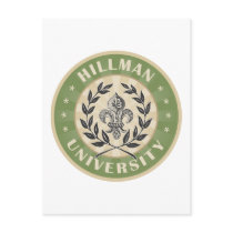Hillman University Green postcards