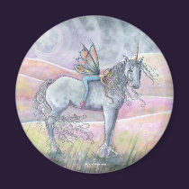 Hills of Enchantment Fairy and Unicorn Magnet magnets
