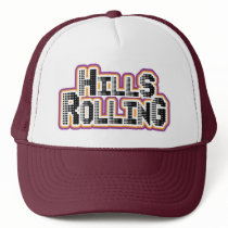 Hills Rolling Trucker Hat with tiny circles logo