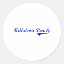 Hillsboro Beach Florida Classic Design Round Stickers