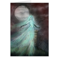 Hillside Ghost Fantasy Halloween Art cards