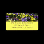 Hillside of Pansies Return Address Label