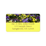 Hillside of Pansies Return Address Label