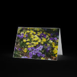 Hillside of Purple and Yellow Pansies Card