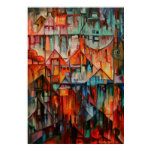 Hilltop Houses - Canvas Print