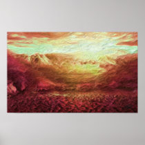 hilly landscape poster