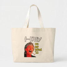 Hilly on my mind tote bags