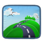 Hilly road with balloons, iPad sleeve