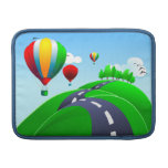 Hilly road with balloons, Macbook sleeve