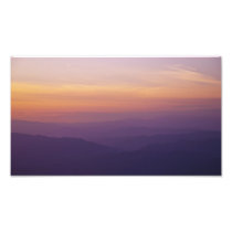 Hilly violet sky panorama photographic print