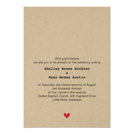 Him & Her Wedding Invitation