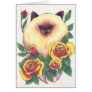 Himalayan and Roses Greeting Card