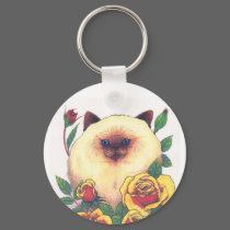 Himalayan and Roses keychains by smilodonart Himalayan and Roses keychains