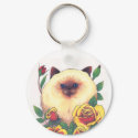 Himalayan and Roses keychain