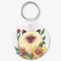 Himalayan and Roses keychains by smilodonart Himalayan and Roses keychains
