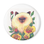 Himalayan and Roses Refrigerator Magnet