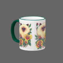 Himalayan and Roses mugs by smilodonart Himalayan and Roses mugs
