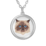 Himalayan Cat Portrait Tee Pendant necklaces