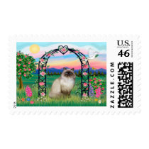 Himalayan Cat - Rose Arbor Postage Stamp
