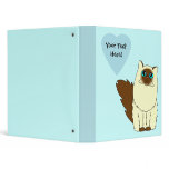 Himalayan Persian Cat Blue Heart Binder