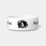 Himalayan Rabbit BW Photo in round can Cat Water Bowls