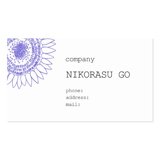 himawari business card template (back side)