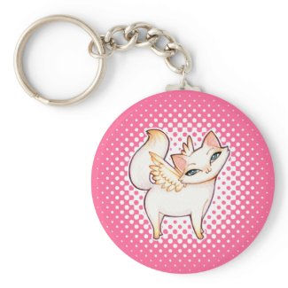 Hime Kitty Goth Lolita Anime Kawaii Angel Cat Art keychain