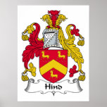 Hind Family Crest Print