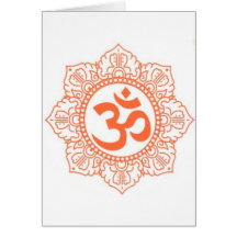 HINDU - BUDDHA SYMBOLS OM,OHM CARD