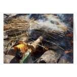 HINDU CREMATION, NEPAL Photography Blank Card