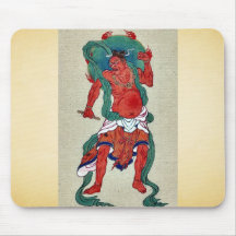Hindu figure with green halo behind his head mousepads