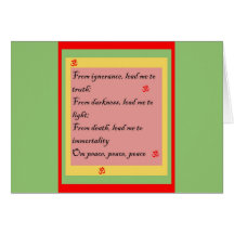 Hindu Mantra Om Card
