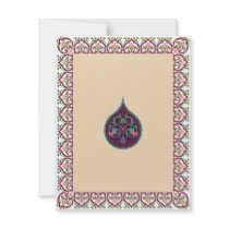 Hindu Muslim Arabic Wedding or Mehndi Invitation 3