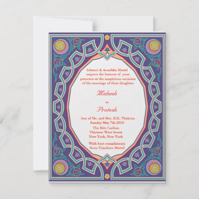 Muslim Wedding Invitations on Hindu Muslim Indian Wedding Or Mehndi Invitation P