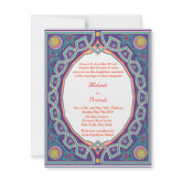 Hindu Muslim Indian Wedding or Mehndi Invitation invitation