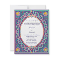 Hindu Muslim Indian Wedding or Mehndi Invitation by funny_tshirt Hindu Muslim Indian Wedding or Mehndi Invitation