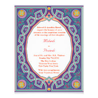 Hindu Muslim Indian Wedding or Mehndi Invitation