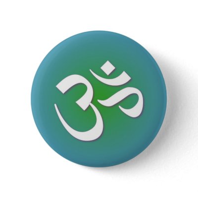 Hindu OM - Meditation Symbol Buttons by livingzen