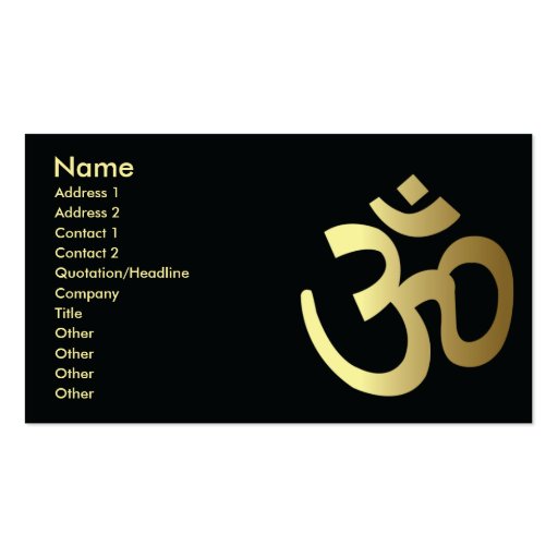 Hinduism - Business Business Cards (front side)