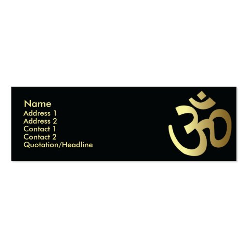 Hinduism - Skinny Business Card (front side)