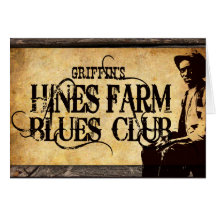 Hines Farm Blues Man Greeting Cards