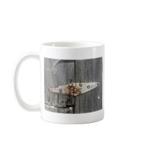 Hinge on Old Barn Wood mugs by angelandspot Hinge on Old Barn Wood mugs