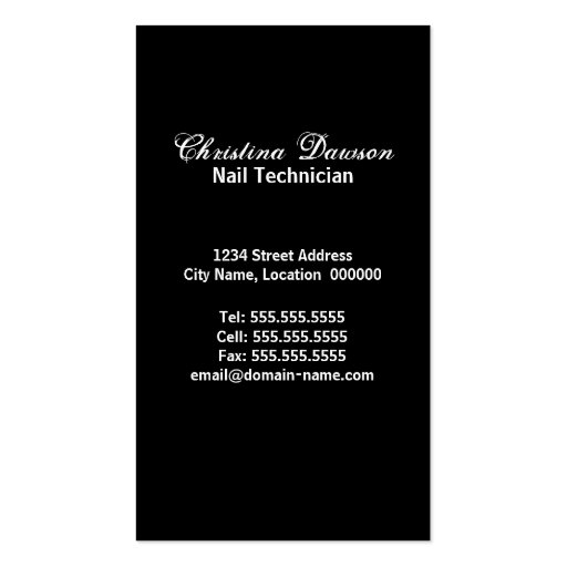 Hip and Bold Monogram Business Cards (back side)