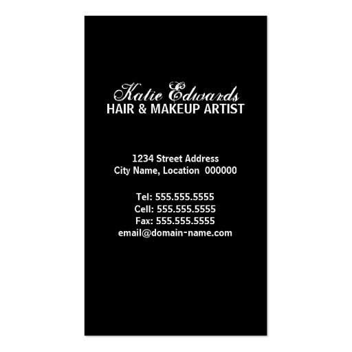 Hip and Bold Monogram Business Cards (back side)