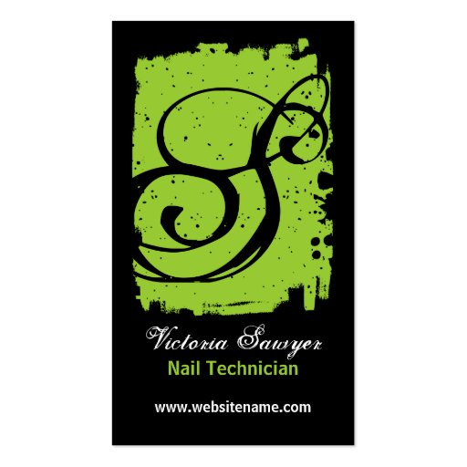 Hip and Bold Monogram Business Cards (front side)
