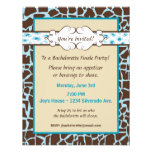 Hip and Chic Animal Print: Blue Personalized Announcements